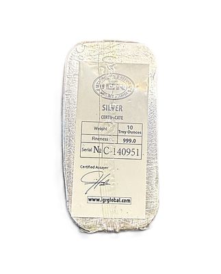 10 oz Istanbul Gold Refinery (IGR) Silver Bar