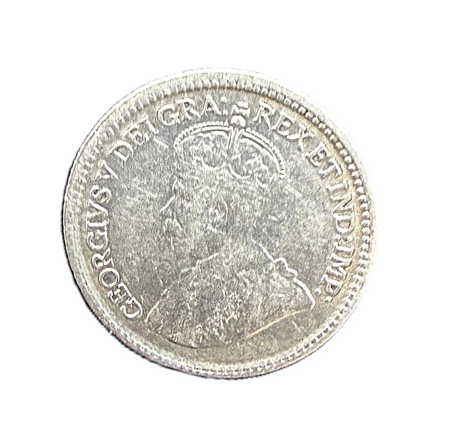 1914 Canada 5 Cents Silver Coin - George V