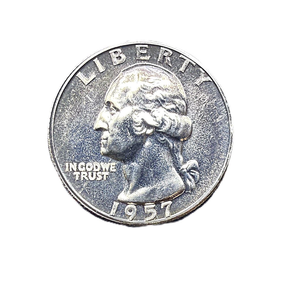 1957 Washington Quarter Silver Coin - XF Toned