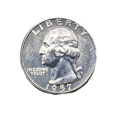 1957 Washington Quarter Silver Coin - XF Toned