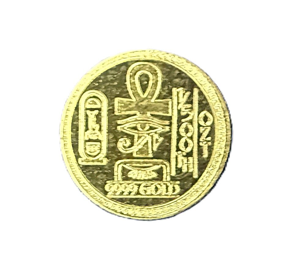 1/500 oz Egyptian Eye of Ra Gold Round .9999 Fine