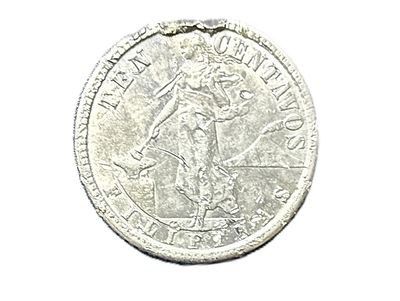 1908 Philippines 10 Centavos Silver Coin - US Territorial Issue