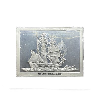 1976 Franklin Mint Charles W. Morgan - Great Sailing Ships of History First Edition Proof Sterling Silver Ingot