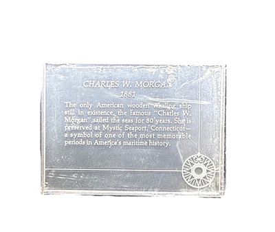 1976 Franklin Mint Charles W. Morgan - Great Sailing Ships of History First Edition Proof Sterling Silver Ingot