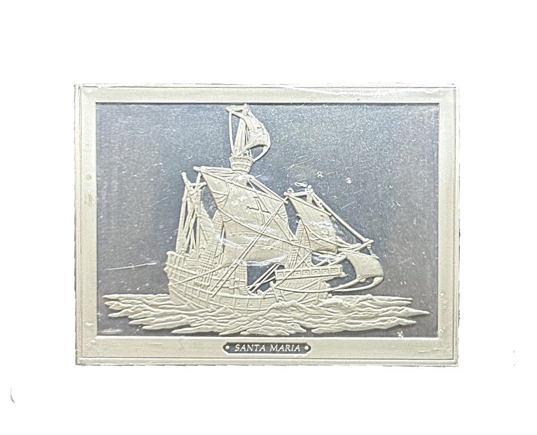 1976 Franklin Mint Santa Maria 1492 Silver Ingot – Great Sailing Ships of History First Edition Proof