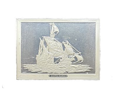 1976 Franklin Mint Santa Maria 1492 Silver Ingot – Great Sailing Ships of History First Edition Proof