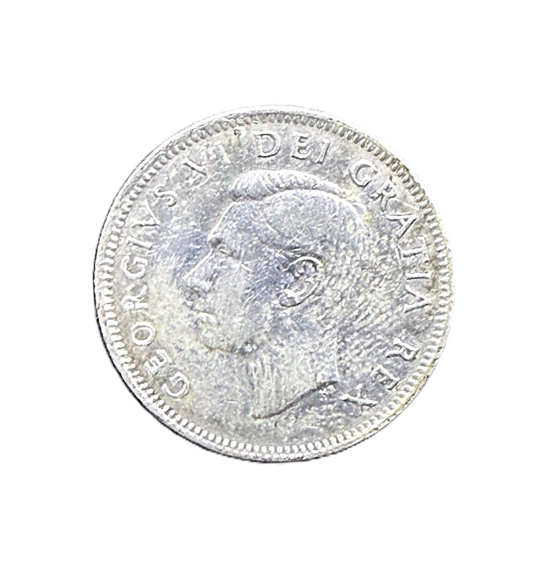 1950 Canada Silver 25 Cents King George VI Caribou Quarter