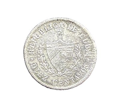 1920 Cuba Silver 10 Centavos Coin