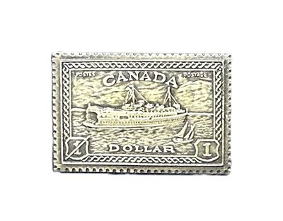 Canada 1946 Prince Edward Island Train Ferry $1 Stamp Replica Jerry Parker Silver