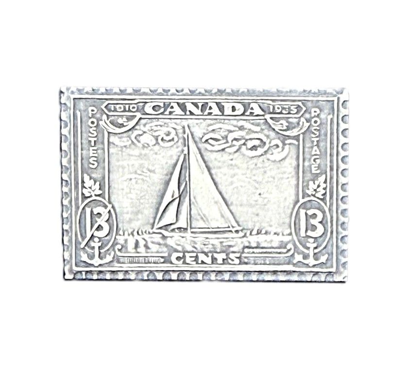 Canada 1935 13 Cents Royal Yacht Britannia Stamp Replica – Jerry Parker .999 Fine Silver Bar