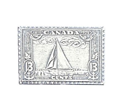 Canada 1935 13 Cents Royal Yacht Britannia Stamp Replica – Jerry Parker .999 Fine Silver Bar