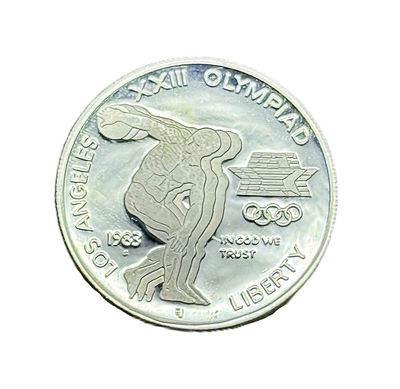 1983-S Los Angeles XXIII Olympiad Discus Thrower Silver Dollar Proof