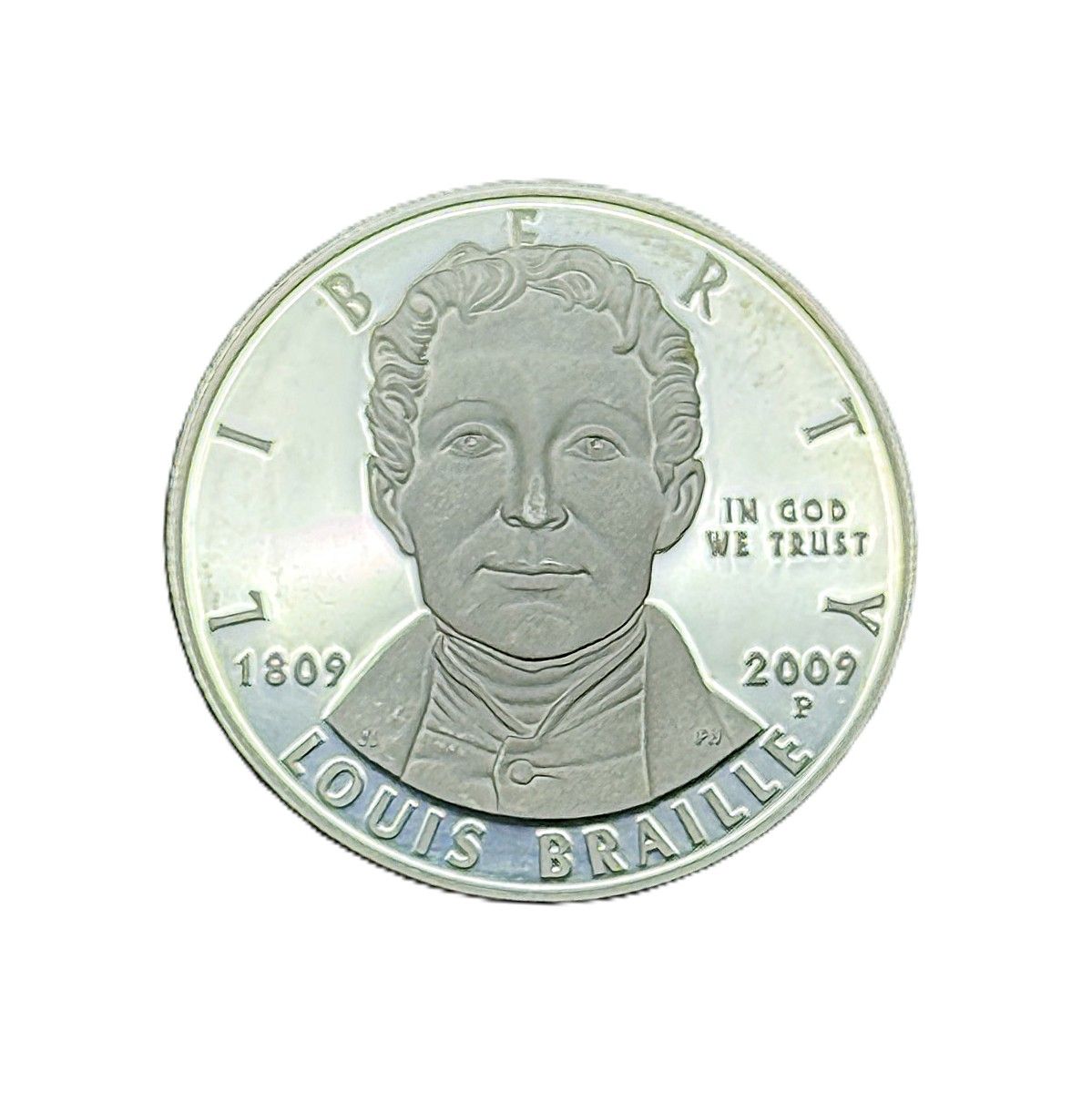 2009-P Louis Braille Bicentennial Silver Dollar