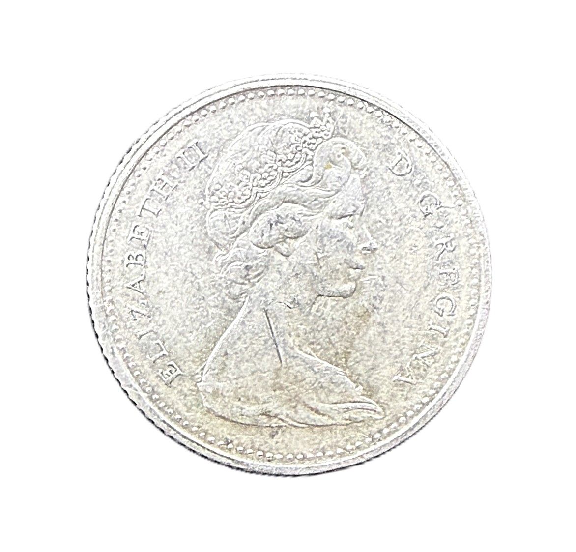 1965 Canada Silver 10 Cents Queen Elizabeth II Bluenose Dime