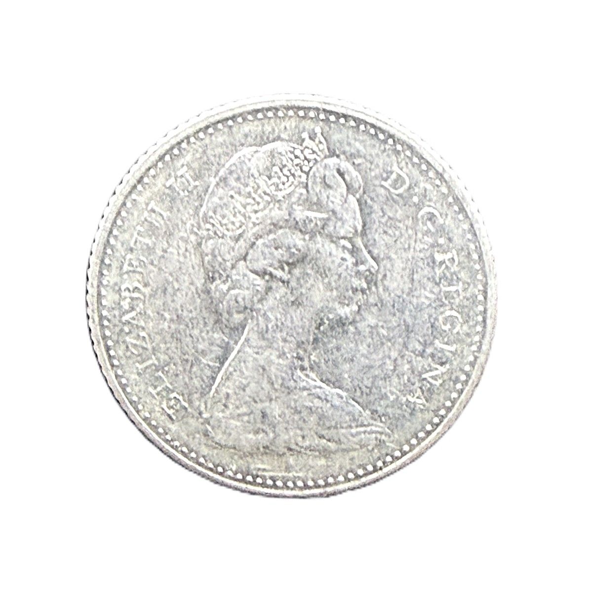 1967 Canada Centennial Silver Dime Mackerel Design