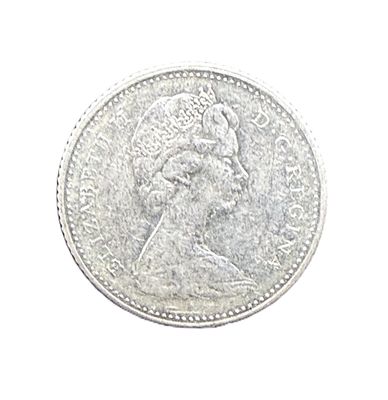 1967 Canada Silver 10 Cents Queen Elizabeth II Centennial Mackerel Dime