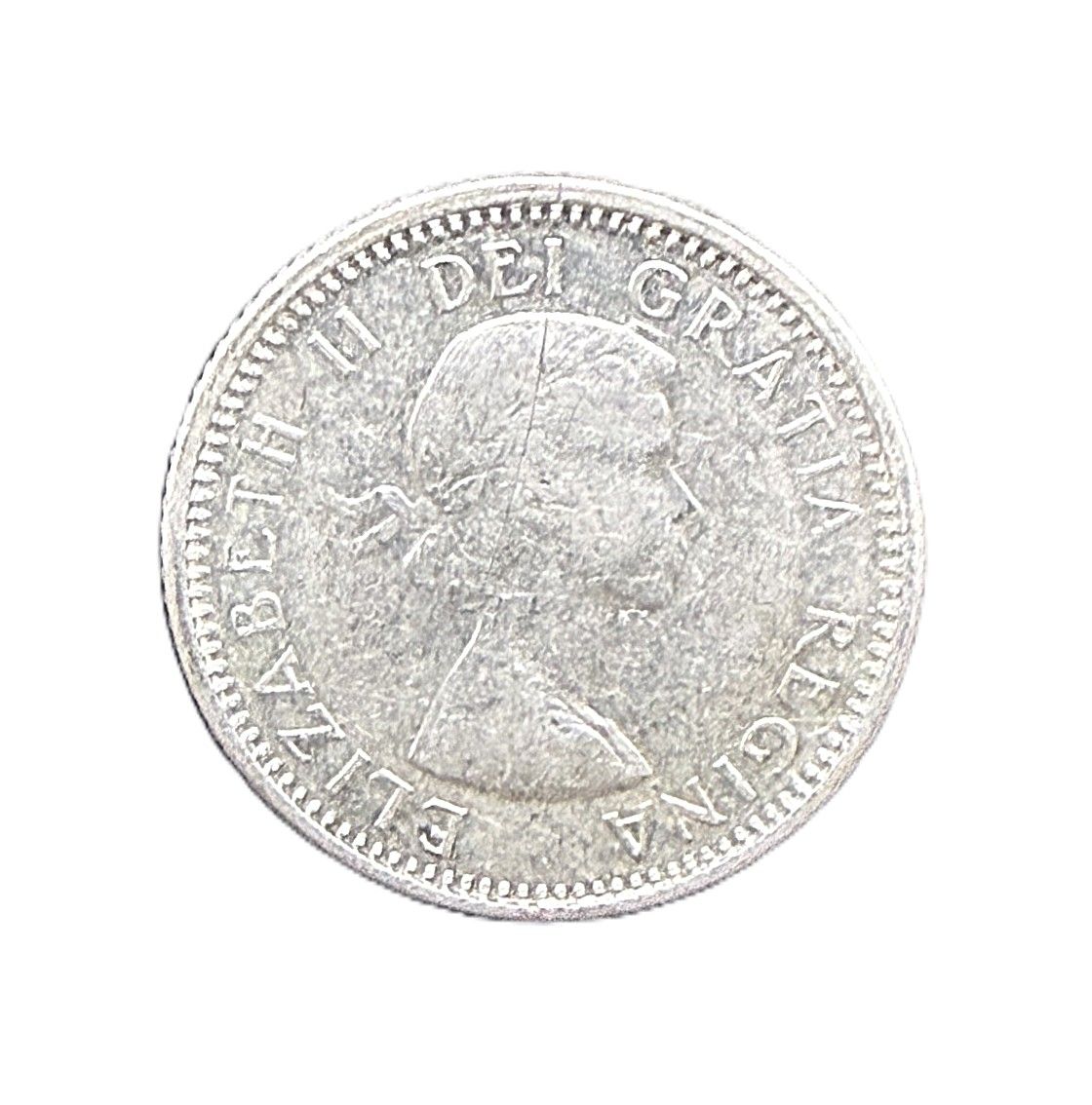 1964 Canada Silver 10 Cents Queen Elizabeth II Bluenose Dime