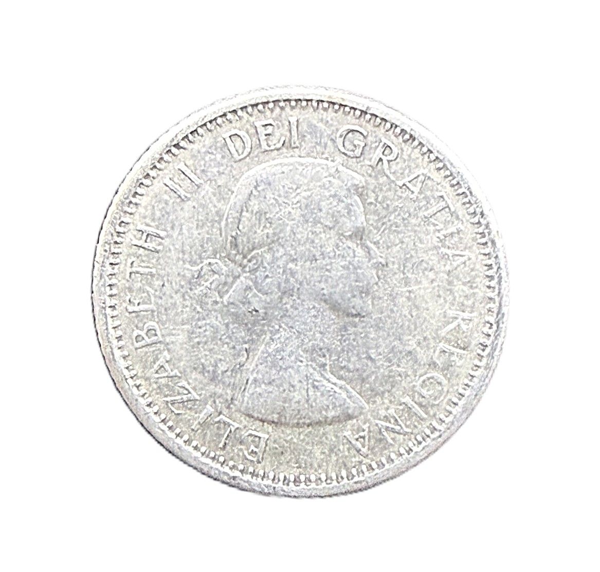 1963 Canada Silver 10 Cents Queen Elizabeth II Bluenose Dime