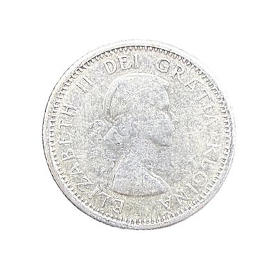 1963 Canada Silver 10 Cents Queen Elizabeth II Bluenose Dime