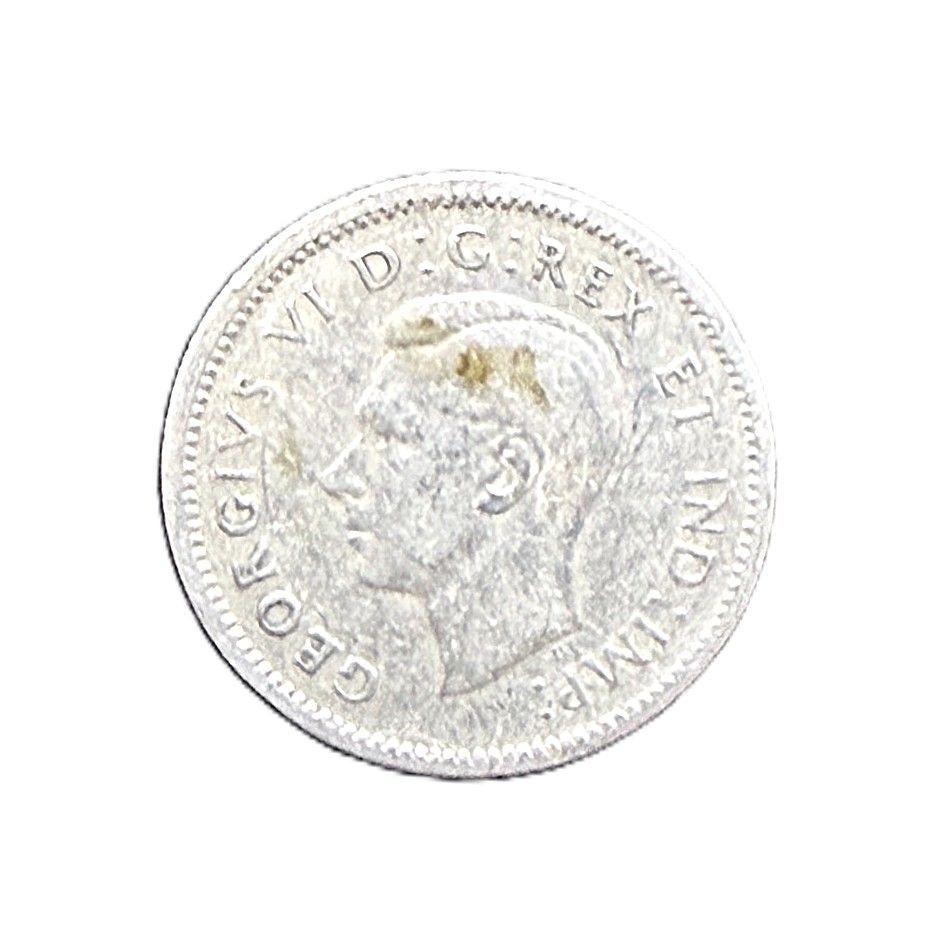 1946 Canada George VI Silver 10 Cents Dime Bluenose Schooner