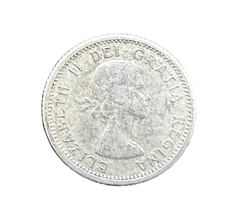 1957 Canada Silver 10 Cents Bluenose Schooner Dime