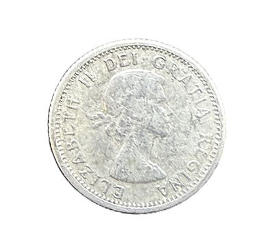 1957 Canada Silver 10 Cents King George VI Bluenose Dime