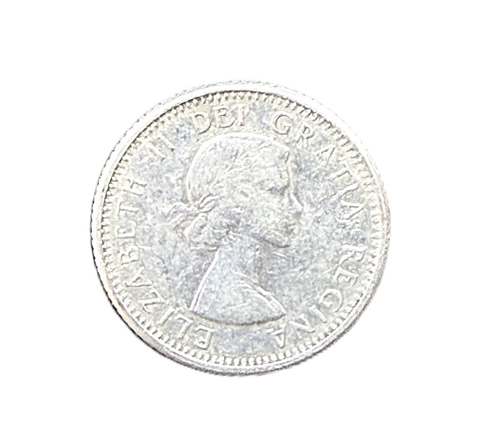 1962 Canada Silver Dime 10 Cents Elizabeth II Bluenose Schooner