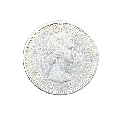 1962 Canada Silver 10 Cents Queen Elizabeth II Bluenose Dime