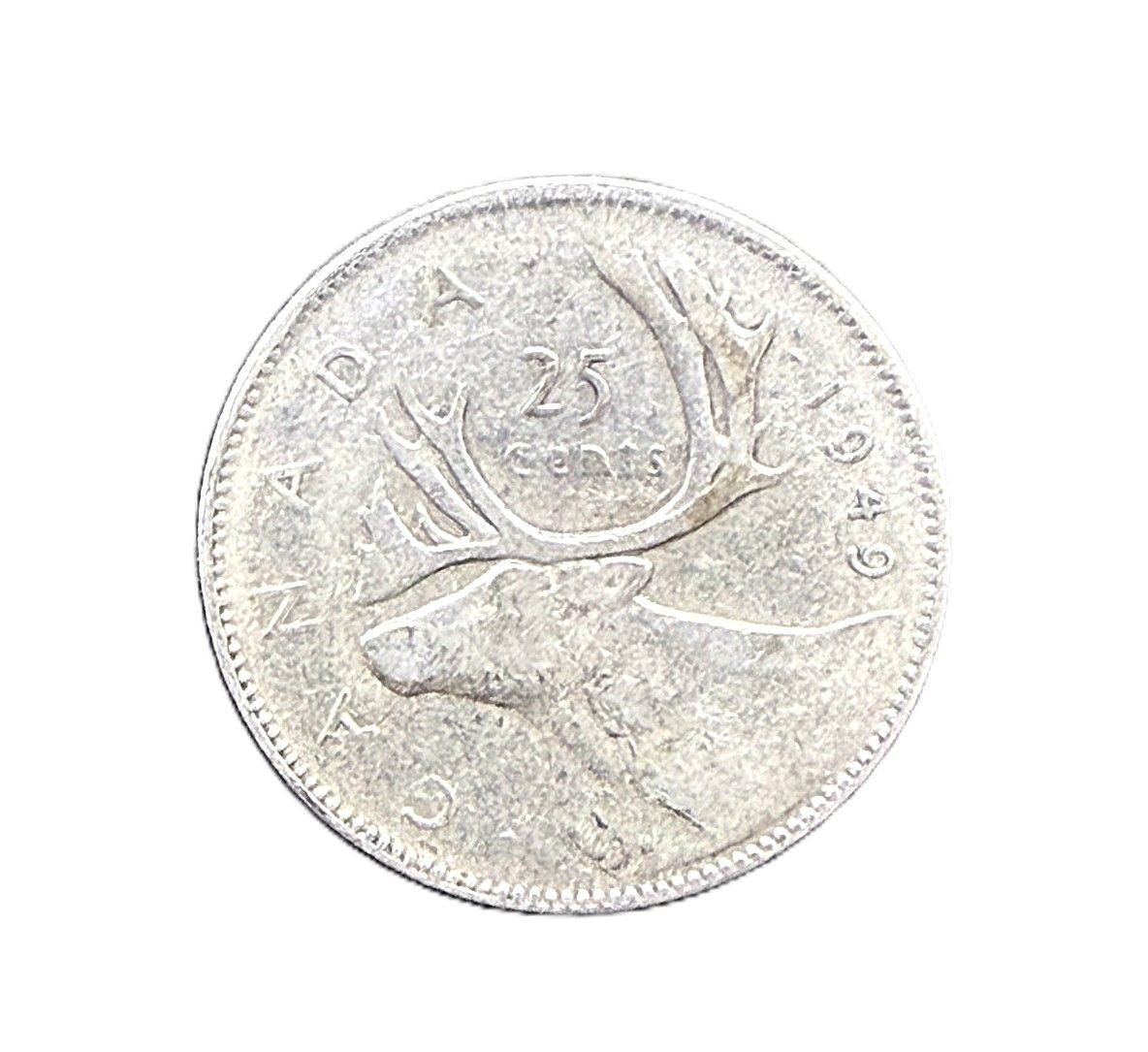 1949 King George VI Canada Silver Quarter
