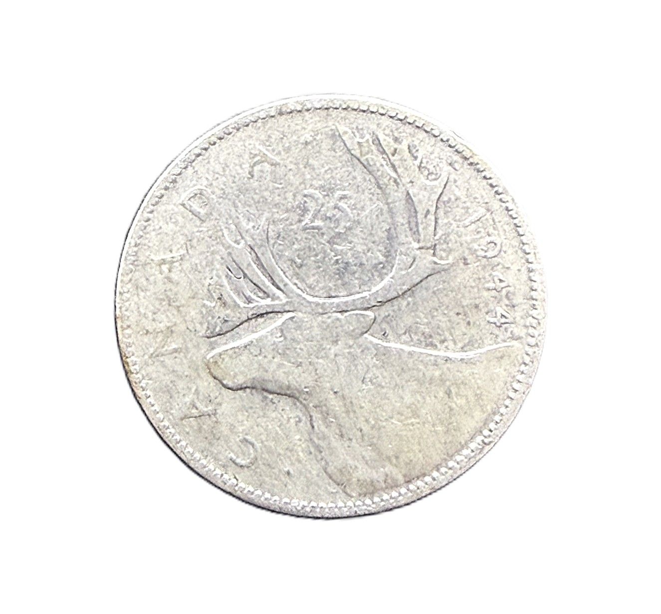 1944 Canada Silver Quarter - King George VI 25 Cents
