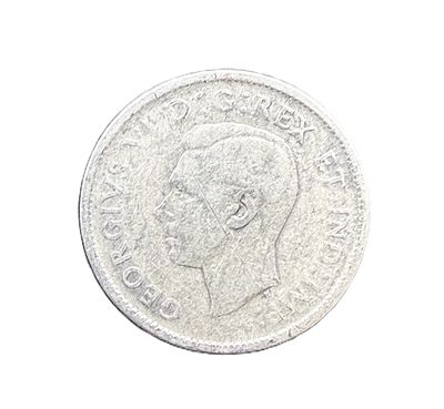 1944 Canada Silver 25 Cents - King George VI- Caribou Quarter