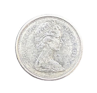 1967 Canada Silver 25 Cents Queen Elizabeth II Centennial Bobcat Quarter