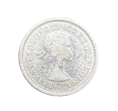 1964 Canada Silver 25 Cents- Queen Elizabeth II- Caribou Quarter