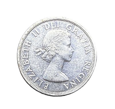 1957 Canada Silver Dollar Queen Elizabeth II "Voyager" Dollar