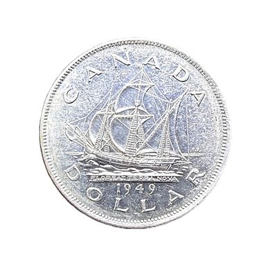 1949 Canada Silver Dollar King George VI "Welcome Newfoundland" Commemorative Dollar