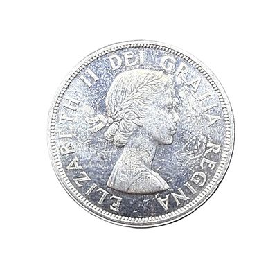 1960 Canada Silver Dollar Queen Elizabeth II Voyageur Dollar