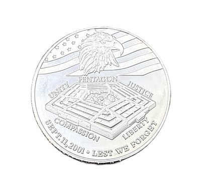 2001 Highland Mint 9/11 Pentagon Remembrance 1oz Silver Round