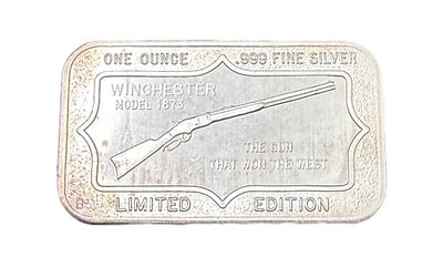 Vintage Winchester Model 1873 The Gun That Won The West 1 oz Silver Bar