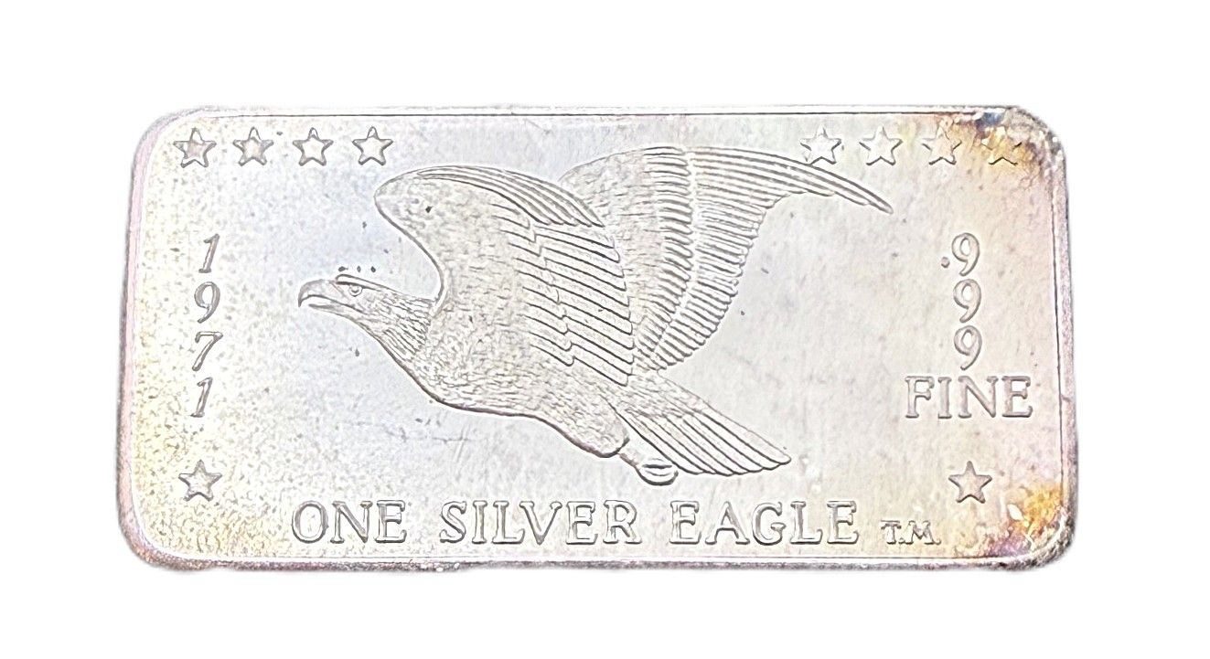 1971 W.H. Foster Inc. One Silver Eagle 1 Oz Bar