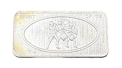 1973 Vintage Patrick Mint San Francisco Spirit of '76 1 oz Silver Bar