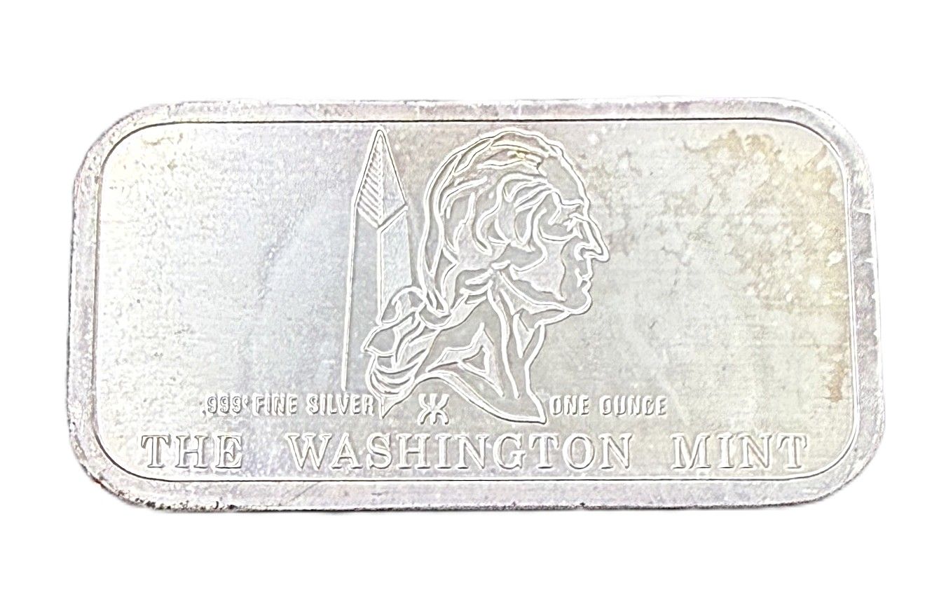 The Washington Mint Barber Design 1 oz Silver Bar