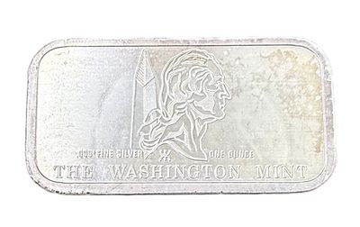 The Washington Mint Barber Design 1 oz Silver Bar