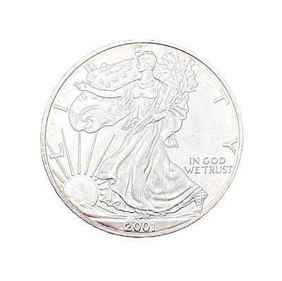 2001 1 oz American Silver Eagle Toned Uncirculated