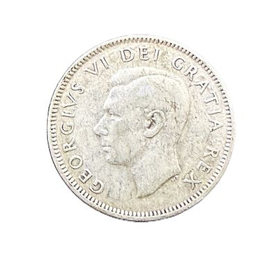 1951 Canada George VI Silver 25 Cents Caribou Quarter