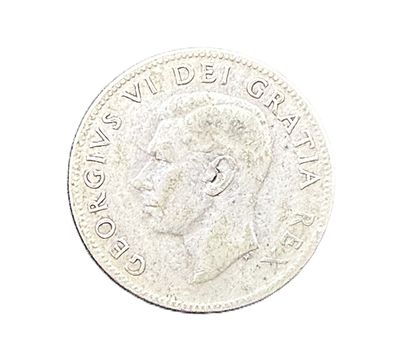 1952 Canada Silver 25 Cents King George VI Quarter Coin