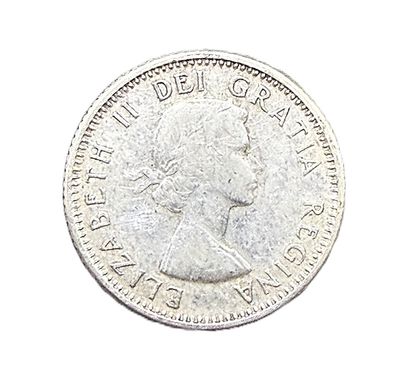 1959 Canada Silver 10 Cents Elizabeth II Bluenose Schooner Dime
