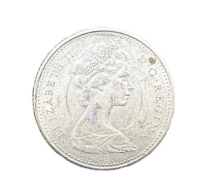 1968 Canadian 10 Cent Silver Dime Bluenose Schooner