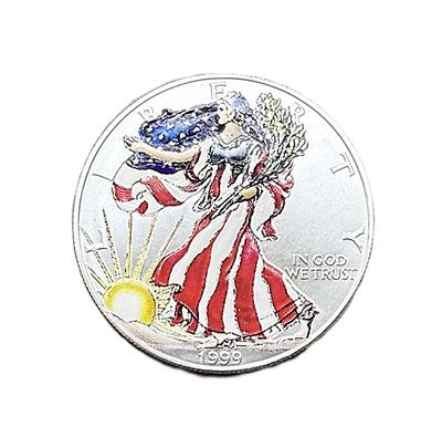 1999 Colorized American Silver Eagle 1 oz with Presentation Box
