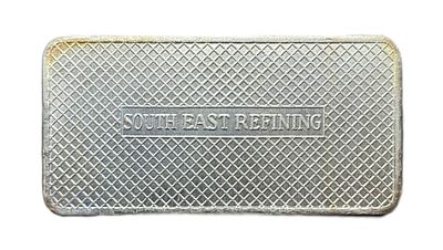 South East Refining 10 oz Silver Bar Morgan Dollar Design
