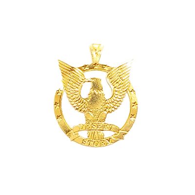 14k Gold Desert Storm Eagle Charm